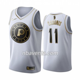 Camiseta Hombre Indiana Pacers Domantas Sabonis 11 2019-20 Nike Blanco Golden Edition Swingman